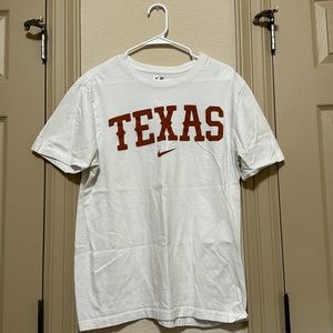 **Texas Longhorns Baseball Team Issued** White Nike Cotton T-Shirt